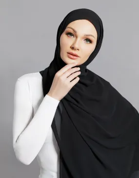 Chiffon Shawl - Shades of Black