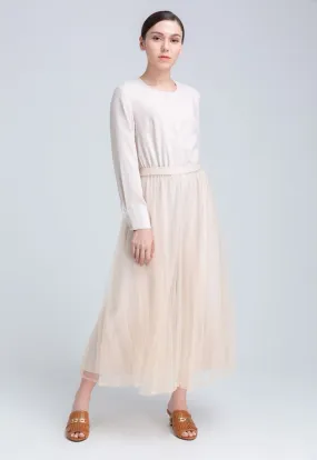 Choice Jumpsuit With Skirt Beige