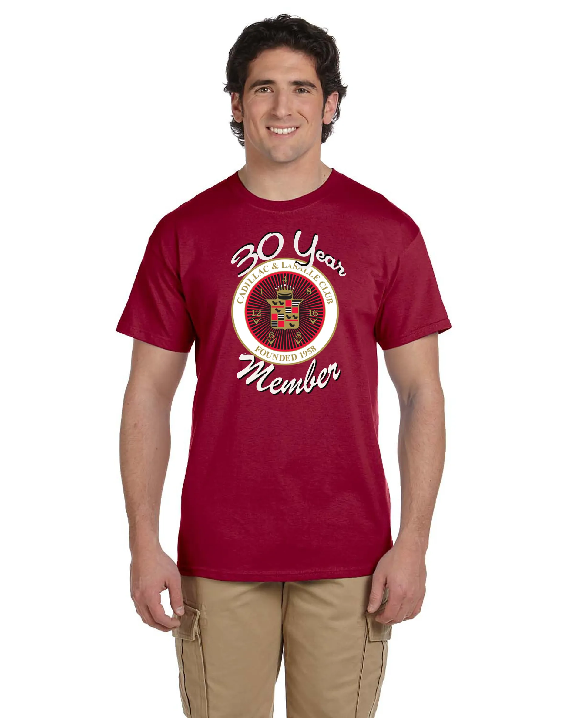 CLC Cadillac LaSalle CLUB MEMBER 30 YEAR ANNIVERSARY T-SHIRT