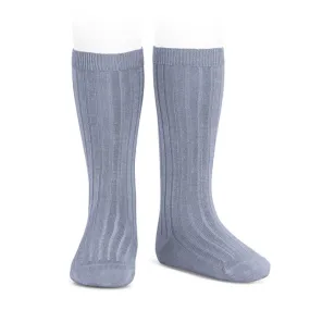 Condor Ribbed Knee High Socks Steel