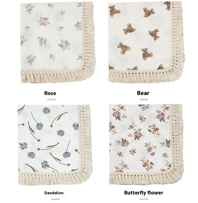 Cool Summer Cotton Tassel Blanket