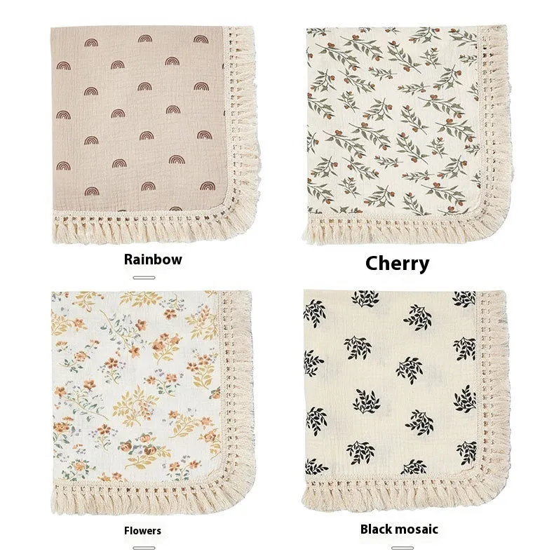 Cool Summer Cotton Tassel Blanket