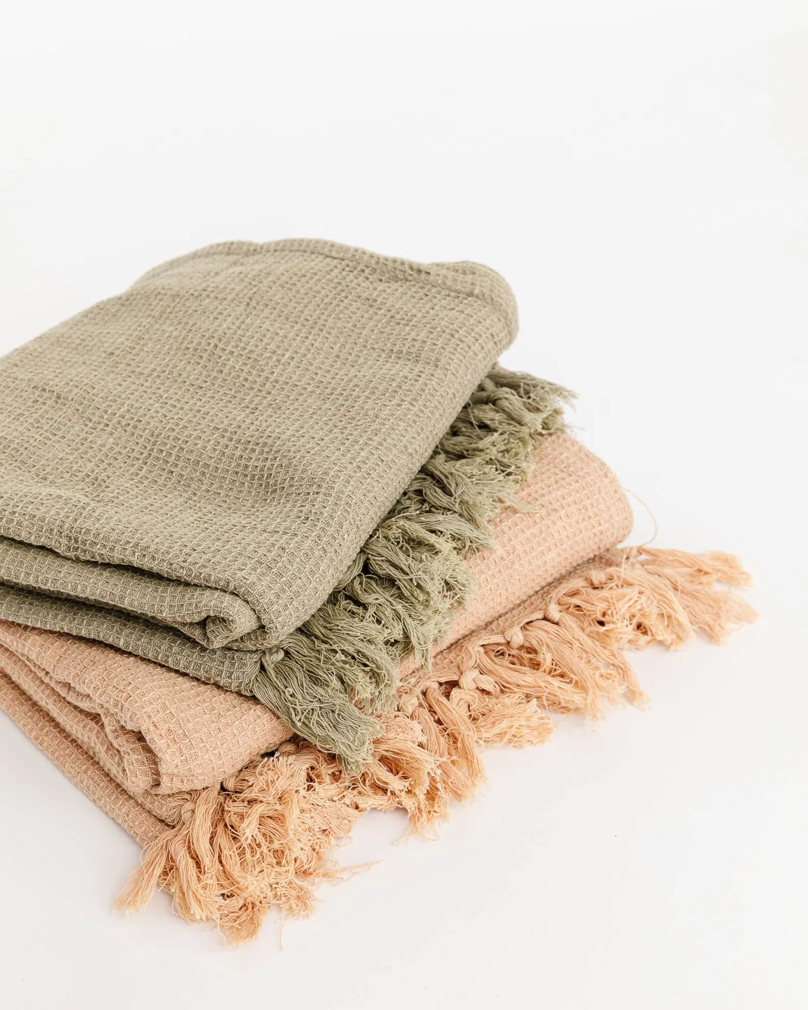 Cotton Woven Waffle Throw