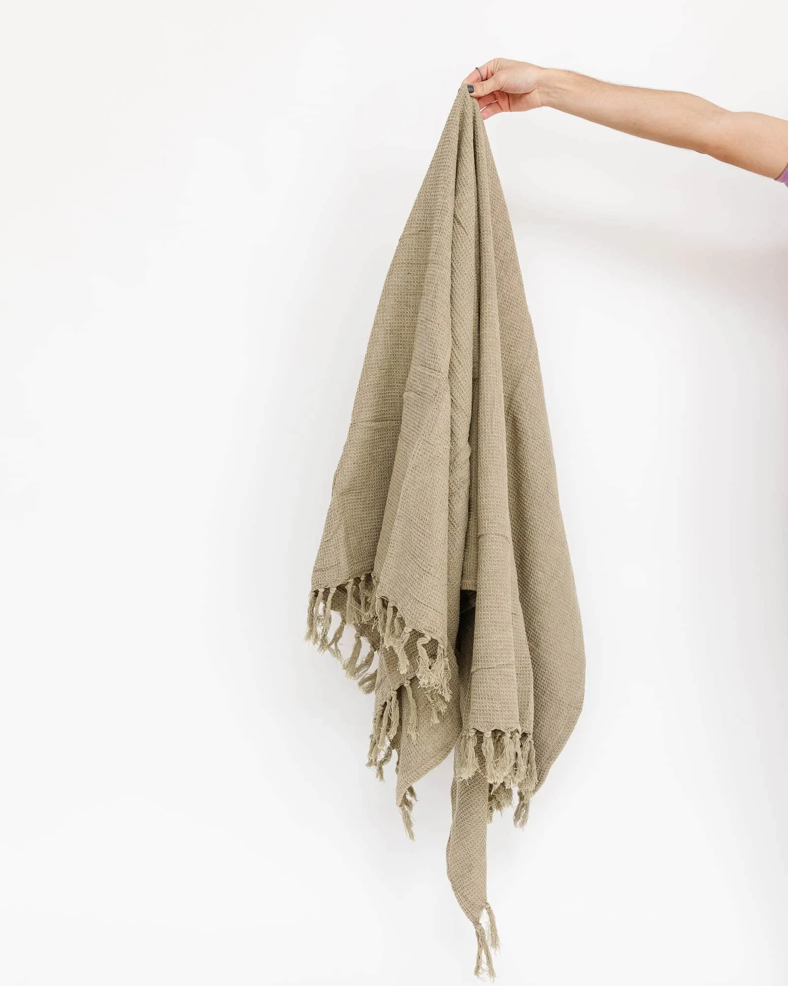 Cotton Woven Waffle Throw