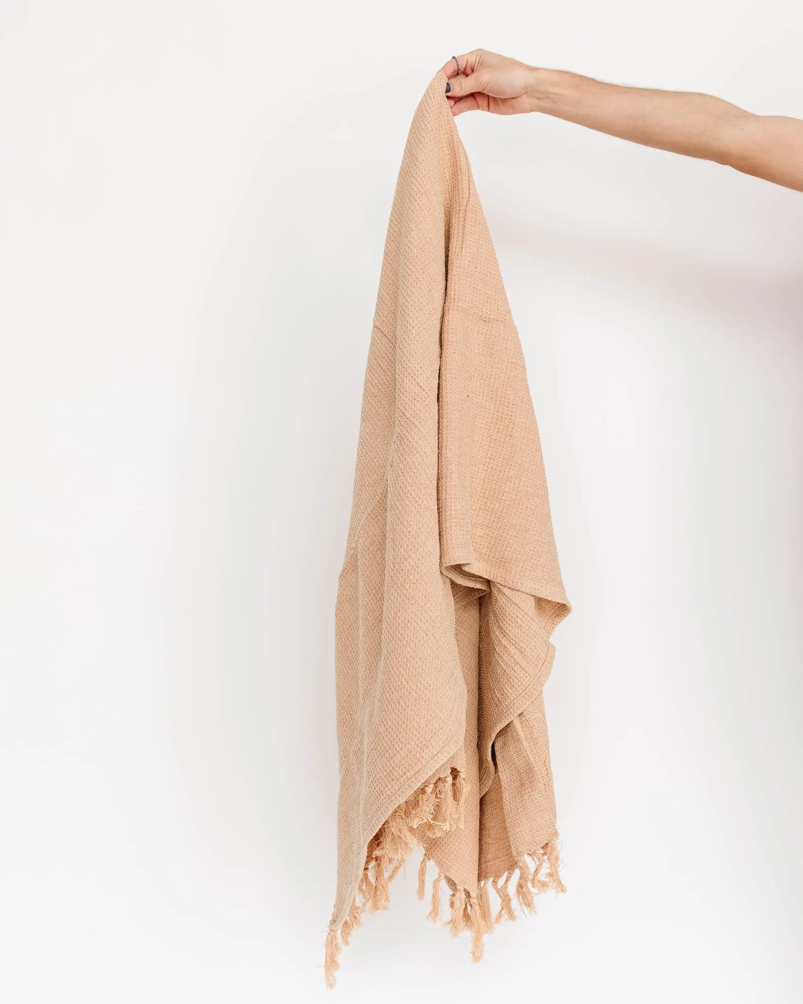 Cotton Woven Waffle Throw