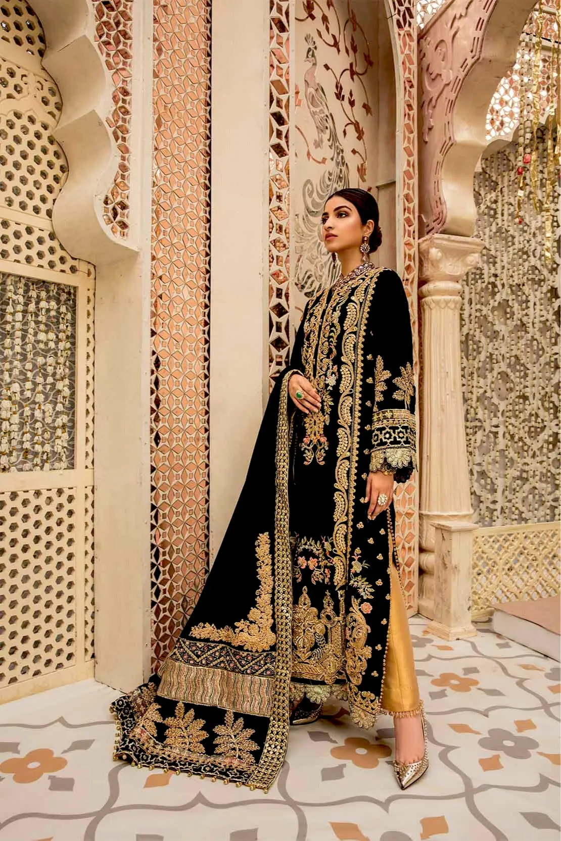 Crimson X Saira Shakira Wedding Collection – 3A - A Velvet Story - Cobalt