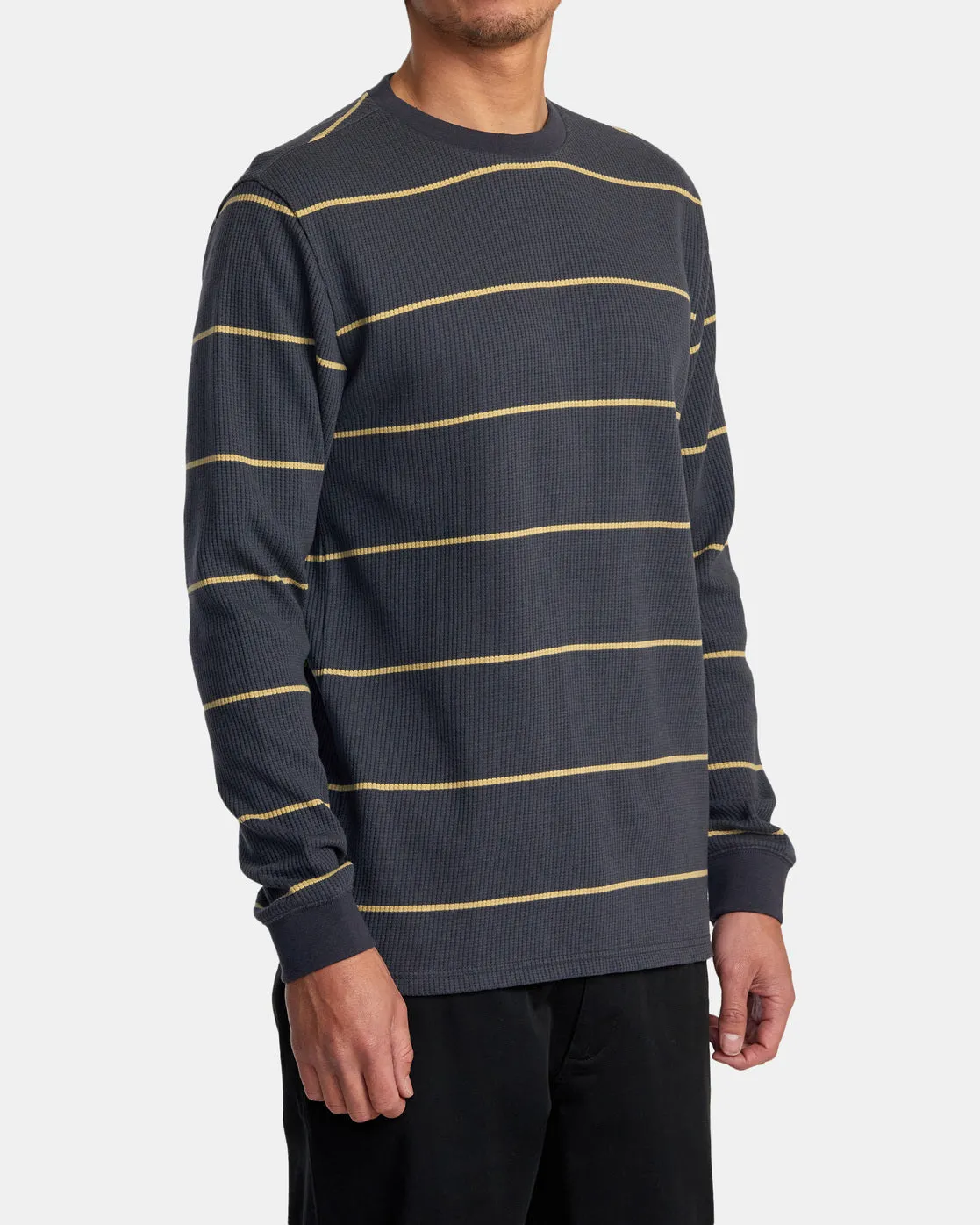 Dayshift Thermal Stripe Long Sleeve - Garage Blue