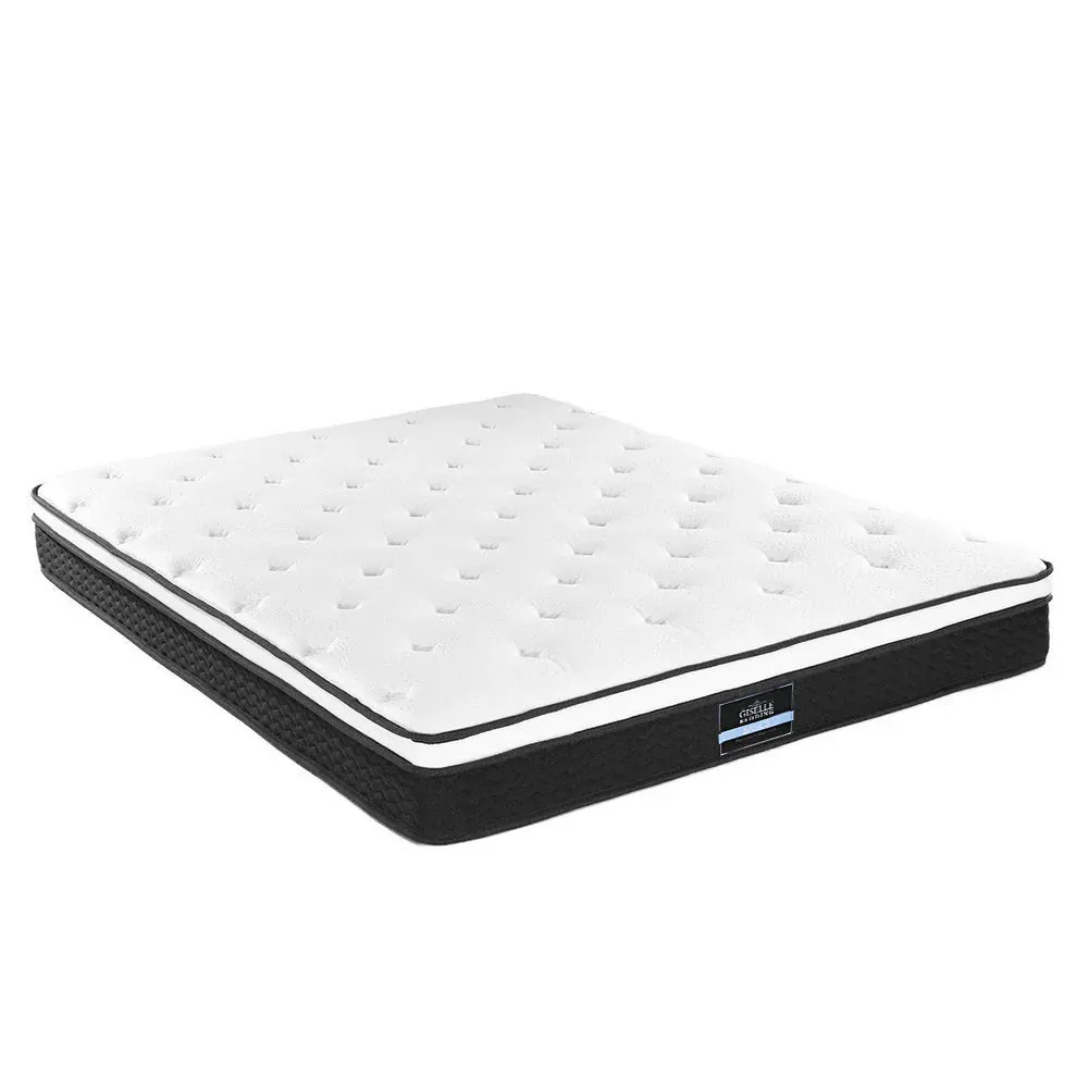 Double Package | Manly LED Bed Frame Black & Bonita Pillow Top Mattress (Medium Firm)
