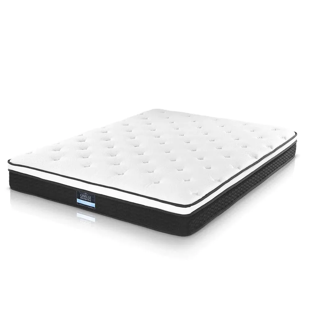 Double Package | Manly LED Bed Frame Black & Bonita Pillow Top Mattress (Medium Firm)