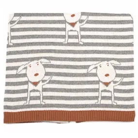 Doug Dog Cotton Knit Baby Blanket Indus Design