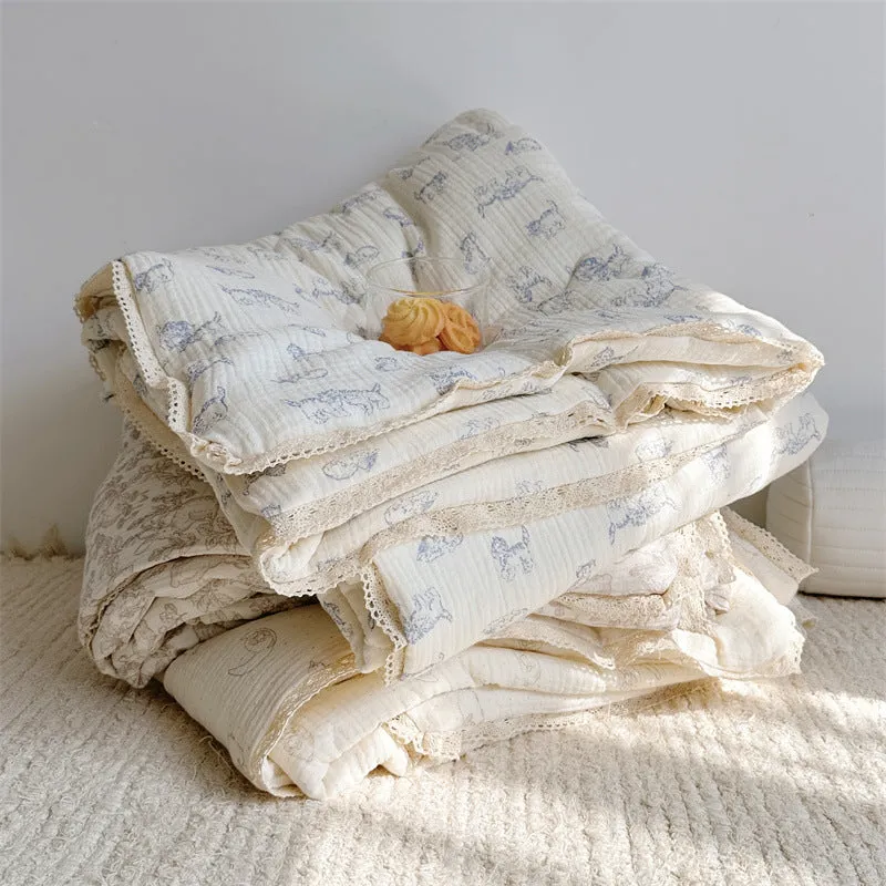 Dreamy Animals Neutral Gender Cotton Baby Quilts