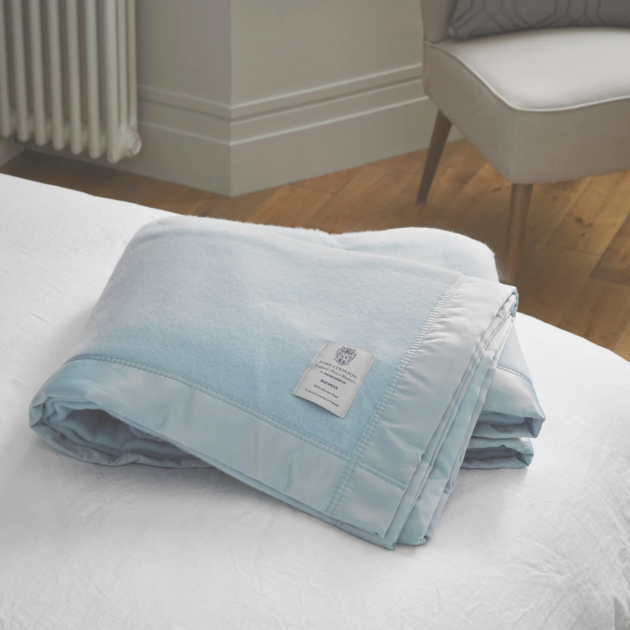Duchess Alaskan Blue Merino Wool Blanket by John Atkinson