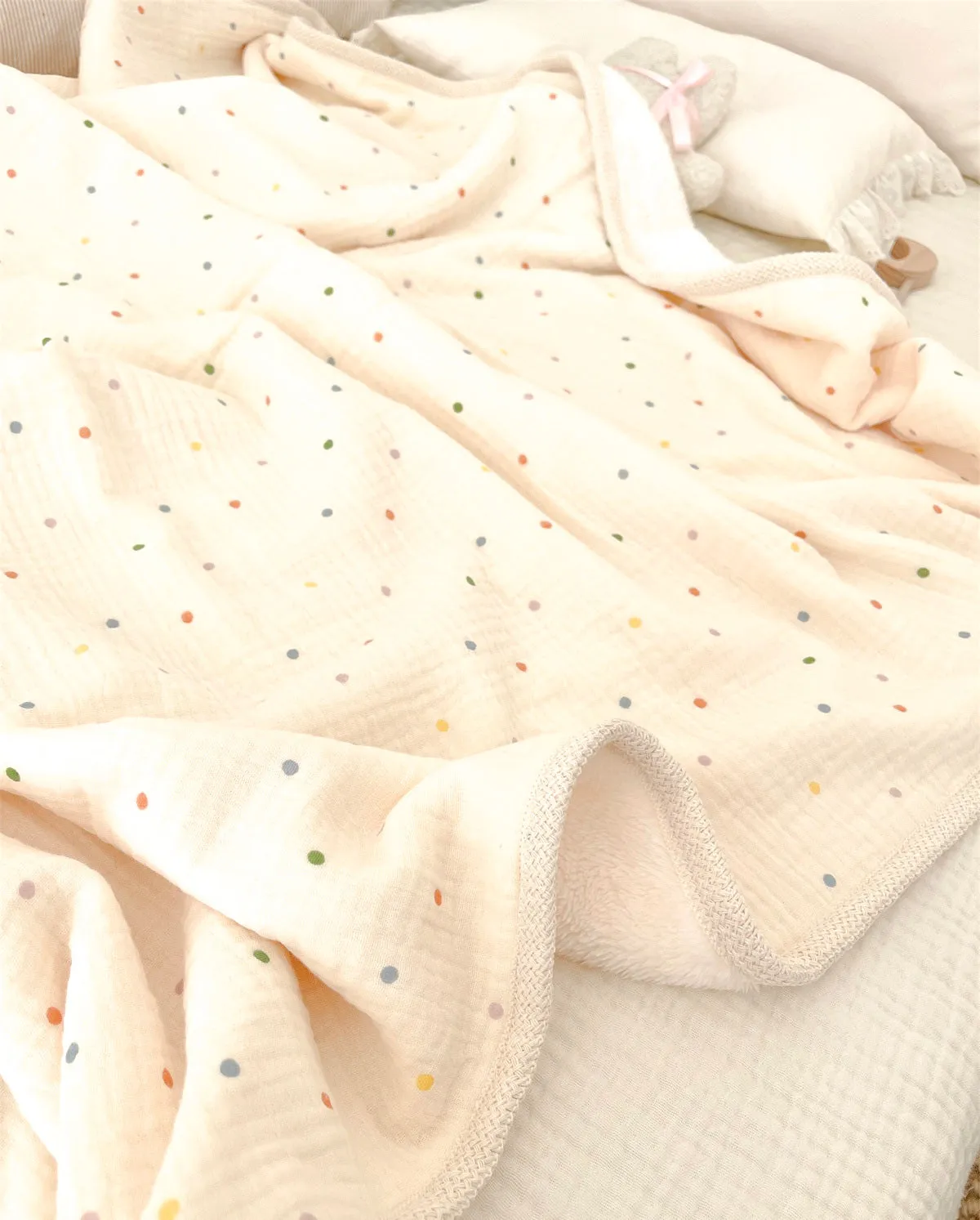 Earthy Cotton and Fluffy Fleece Blanket