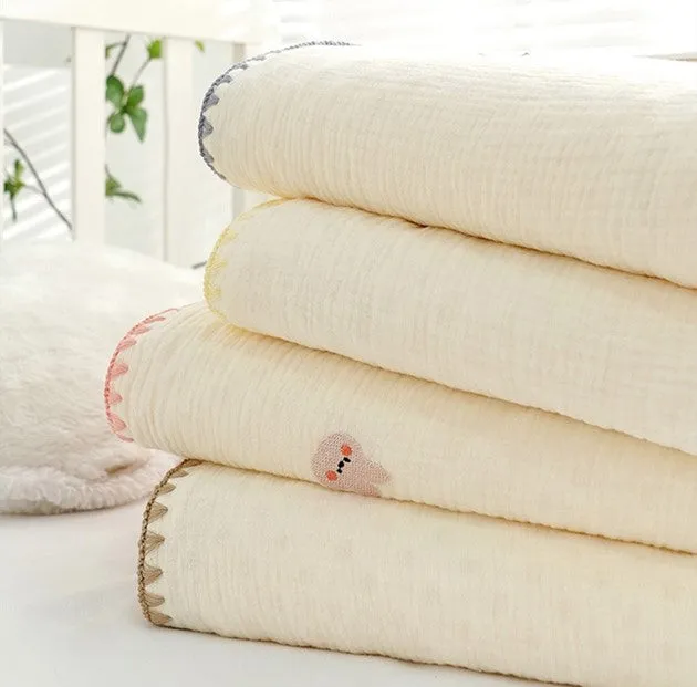Earthy Cotton Bubble Fleece Baby Blanket