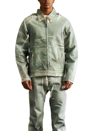 Embellish Seafoam Denim Jacket