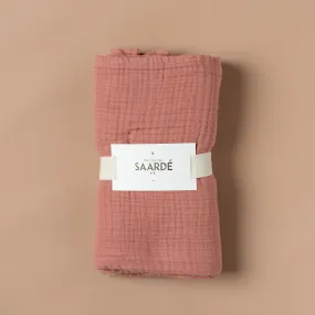 Enes Crinkle Baby Blanket | Guava