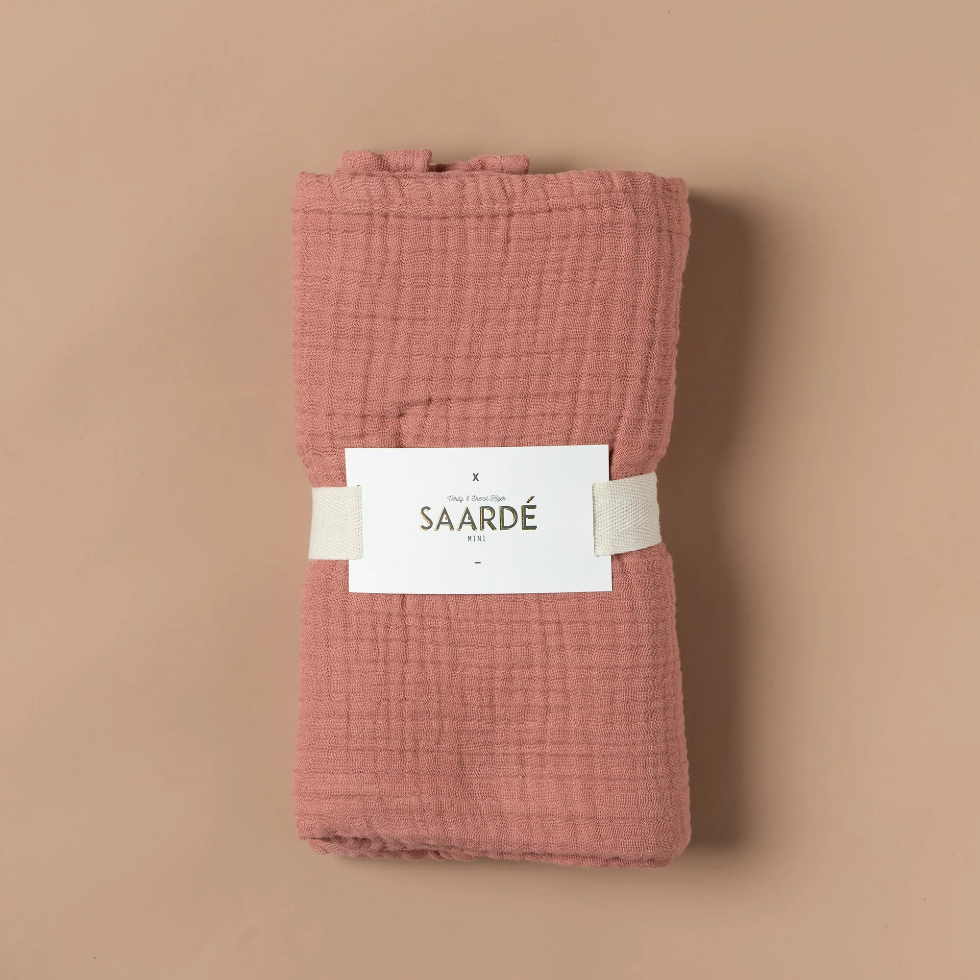 Enes Crinkle Baby Blanket | Guava