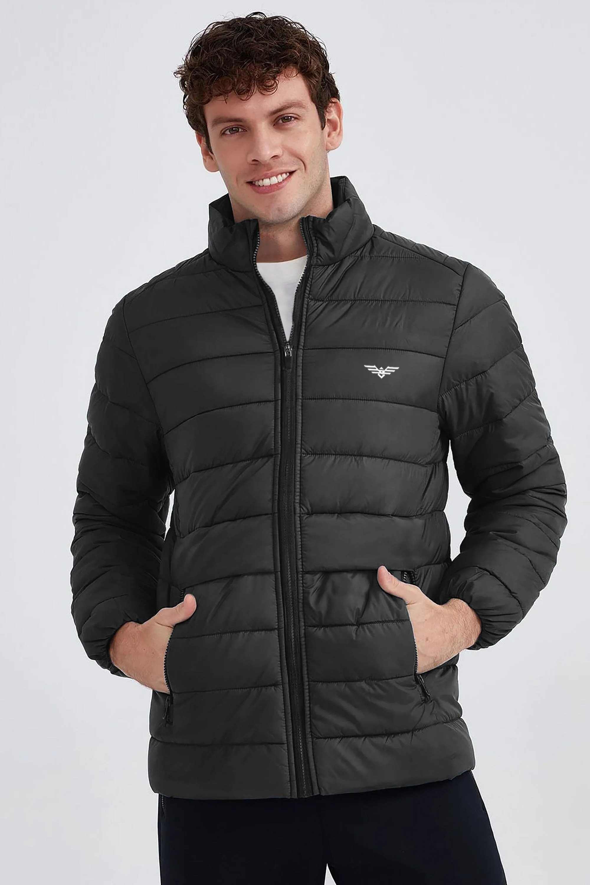 Eternity Men's Logo Embroidered Slim Fit Puffer Jacket