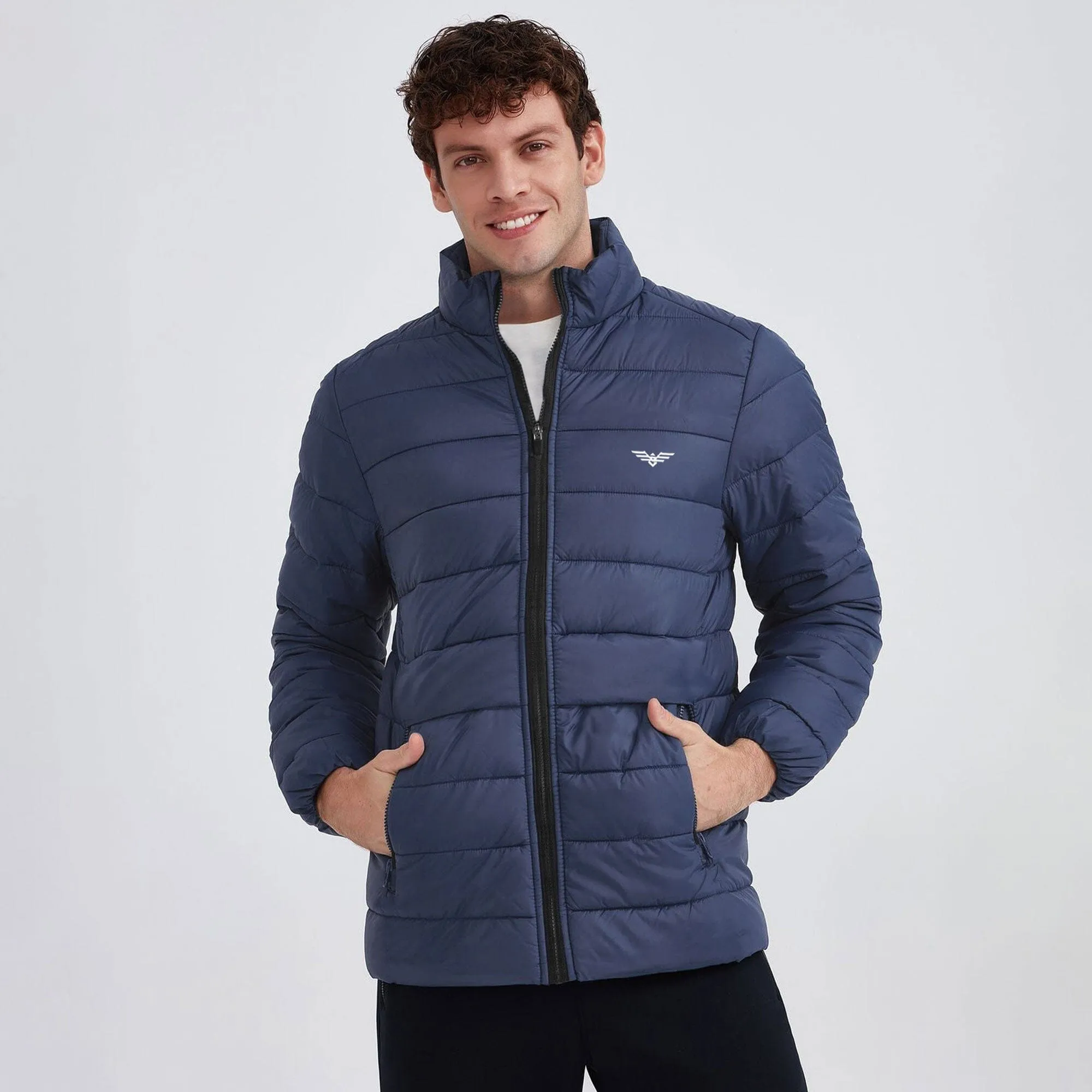 Eternity Men's Logo Embroidered Slim Fit Puffer Jacket