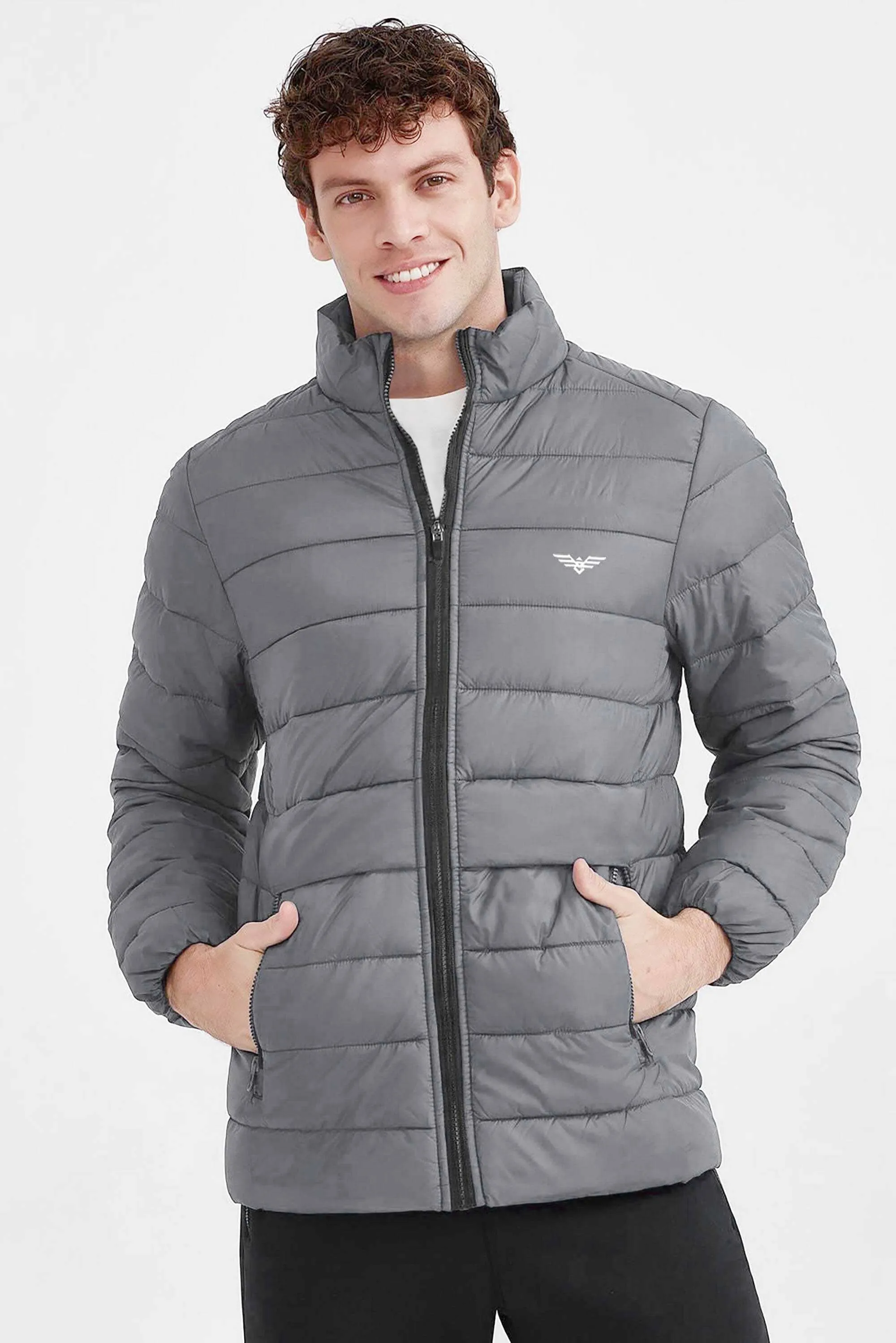 Eternity Men's Logo Embroidered Slim Fit Puffer Jacket