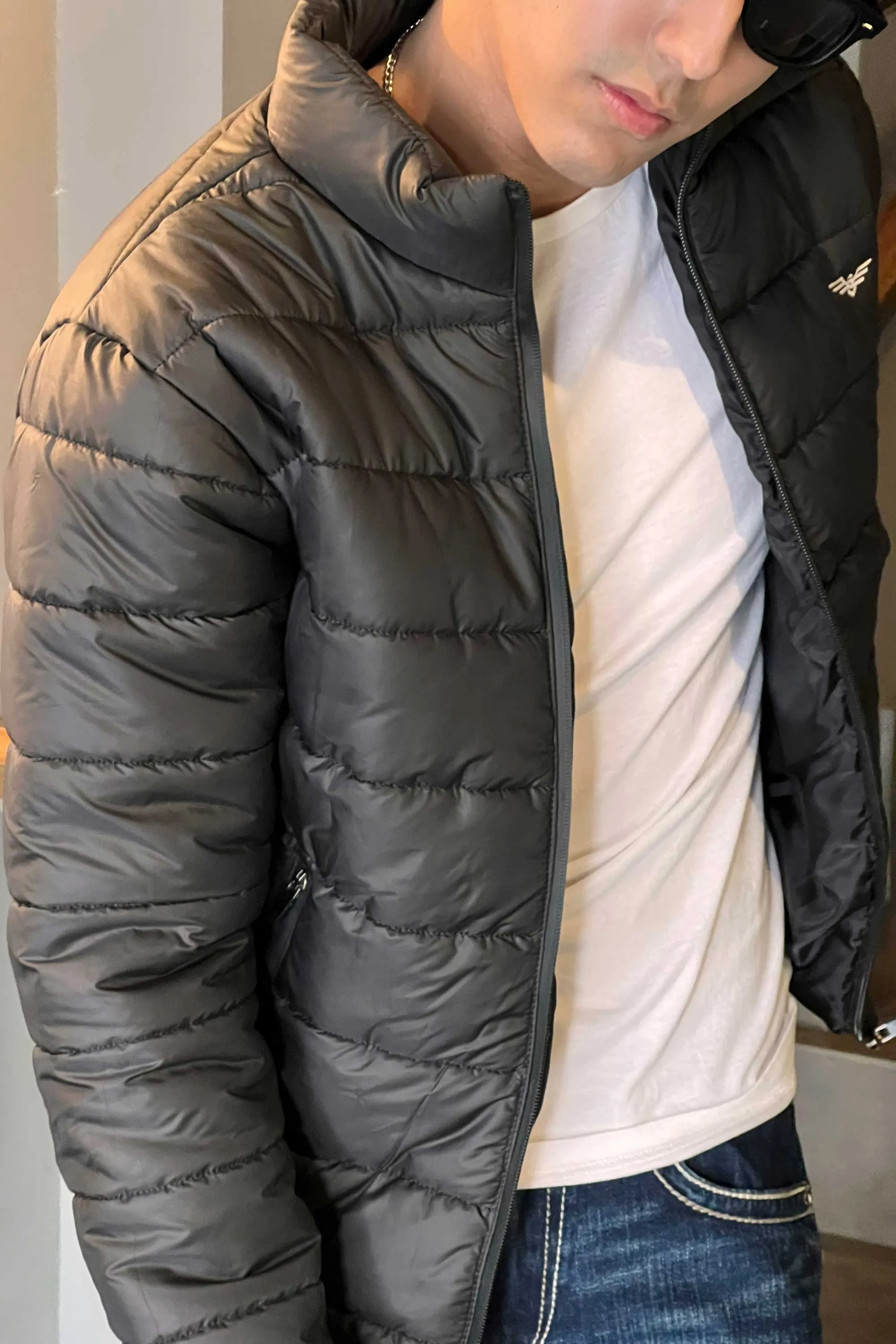 Eternity Men's Logo Embroidered Slim Fit Puffer Jacket