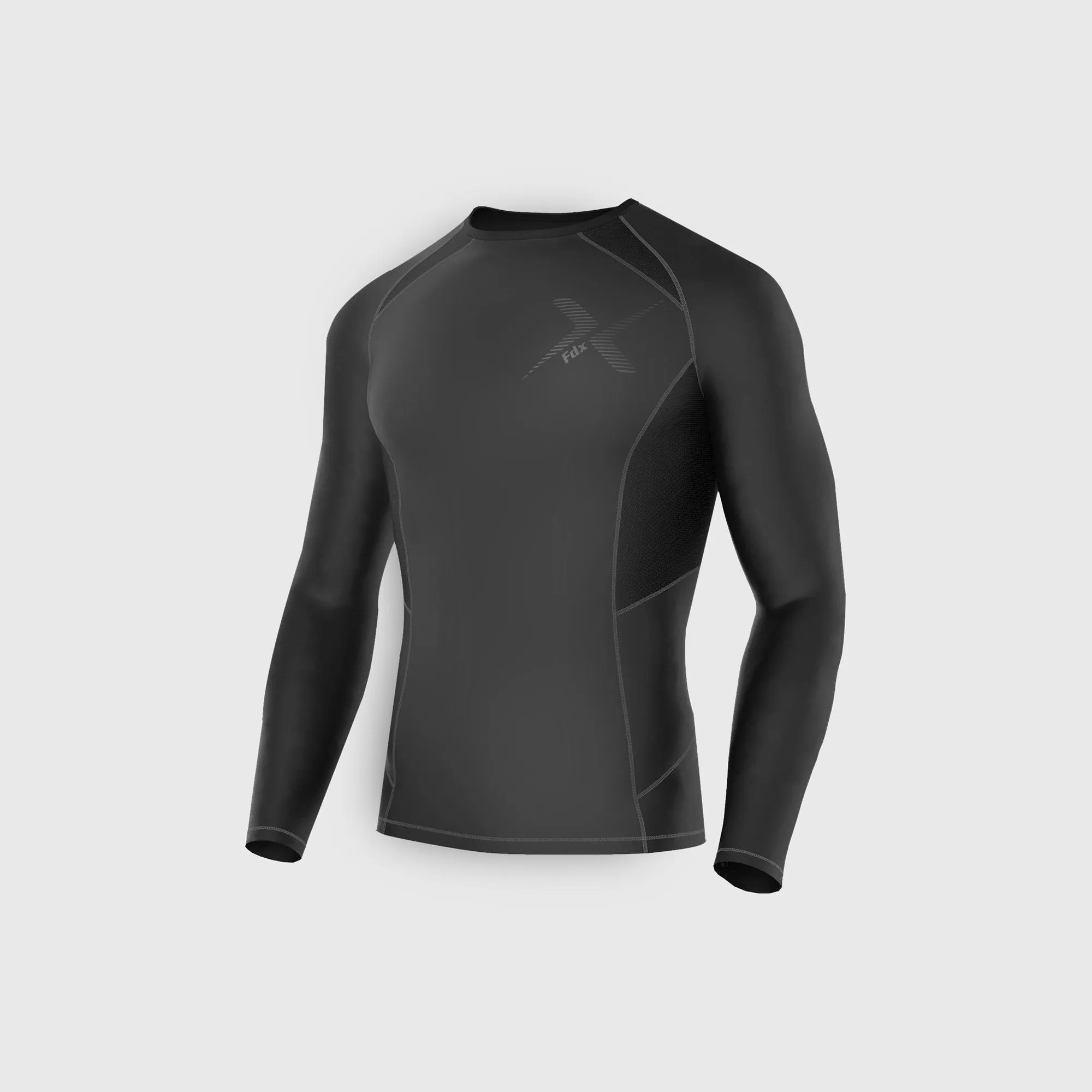 Fdx Recoil Grey Men's Base Layer All Season Compression Top