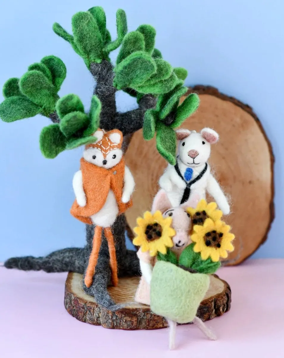 Felt Fox Doll Ornament - Tara Treasures