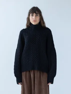 Fisherman Turtleneck in Onyx