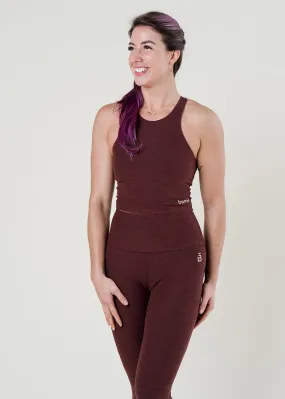 Focus Cropped Tank - Chocolate Mocha Heather