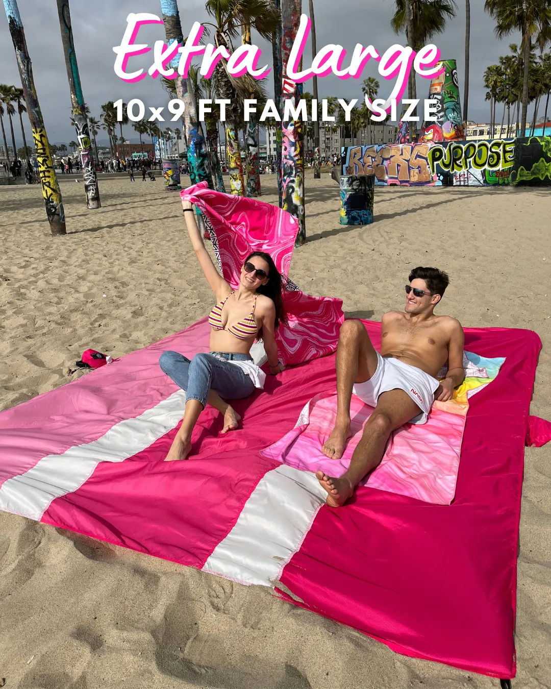 Fuchsia Beach Blanket