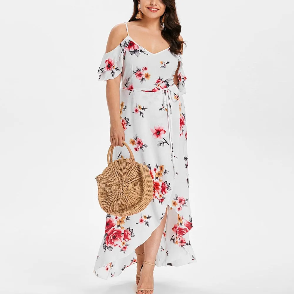 Funki Buys | Dresses | Women's Long Floral Chiffon Sundress