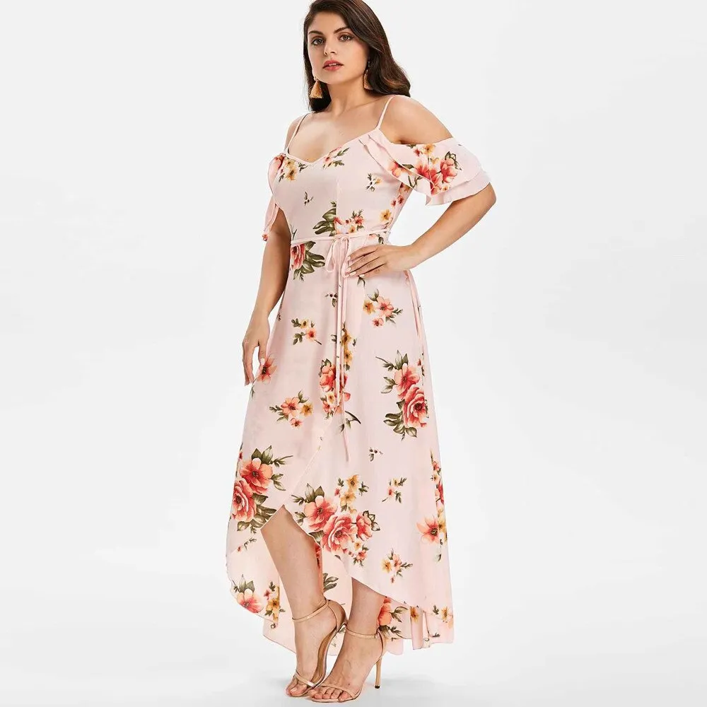 Funki Buys | Dresses | Women's Long Floral Chiffon Sundress