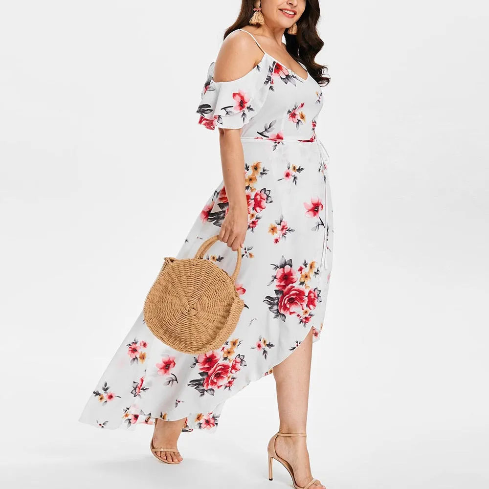 Funki Buys | Dresses | Women's Long Floral Chiffon Sundress