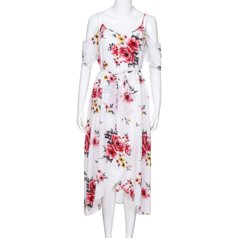 Funki Buys | Dresses | Women's Long Floral Chiffon Sundress