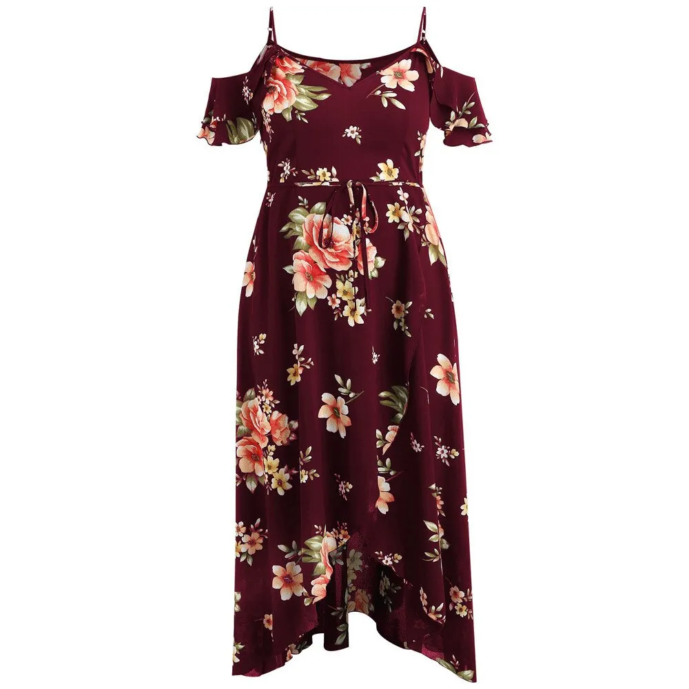 Funki Buys | Dresses | Women's Long Floral Chiffon Sundress