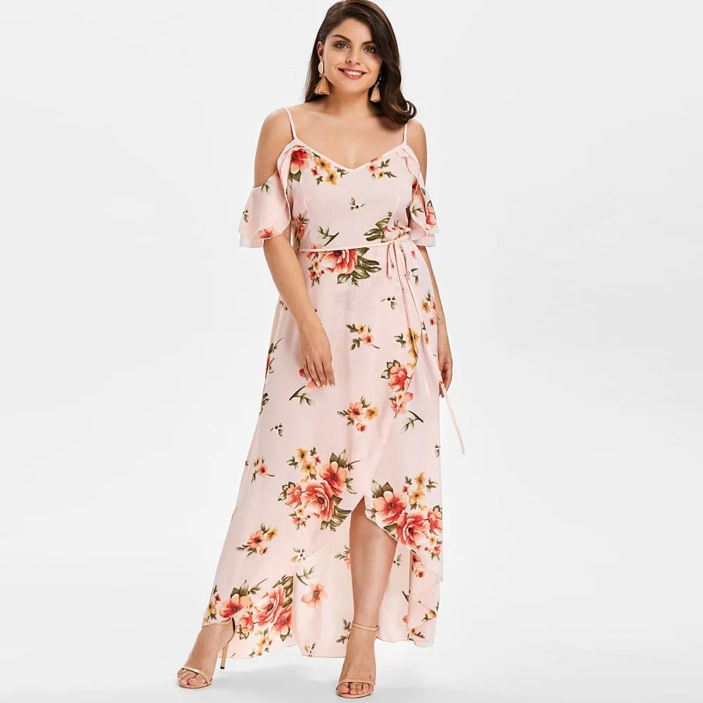 Funki Buys | Dresses | Women's Long Floral Chiffon Sundress