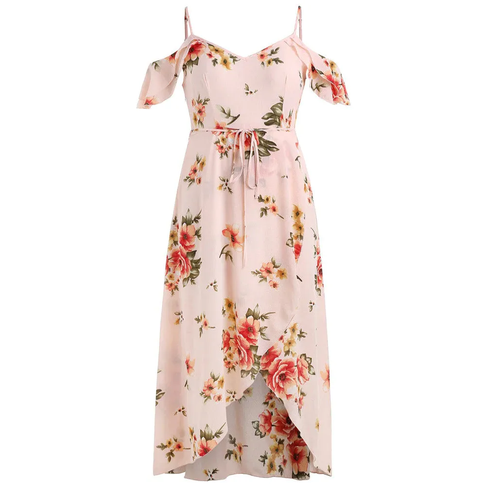 Funki Buys | Dresses | Women's Long Floral Chiffon Sundress