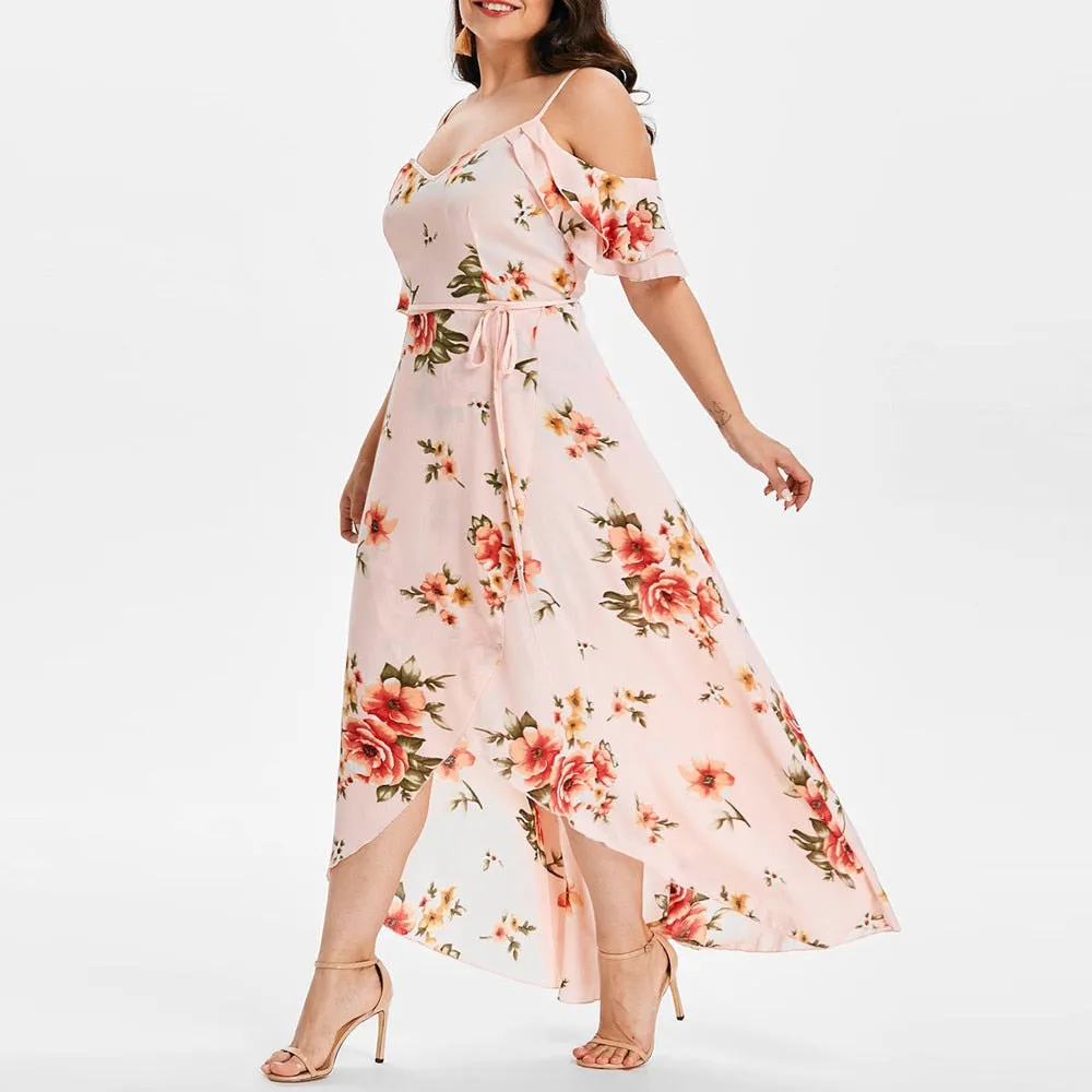 Funki Buys | Dresses | Women's Long Floral Chiffon Sundress