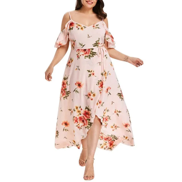 Funki Buys | Dresses | Women's Long Floral Chiffon Sundress