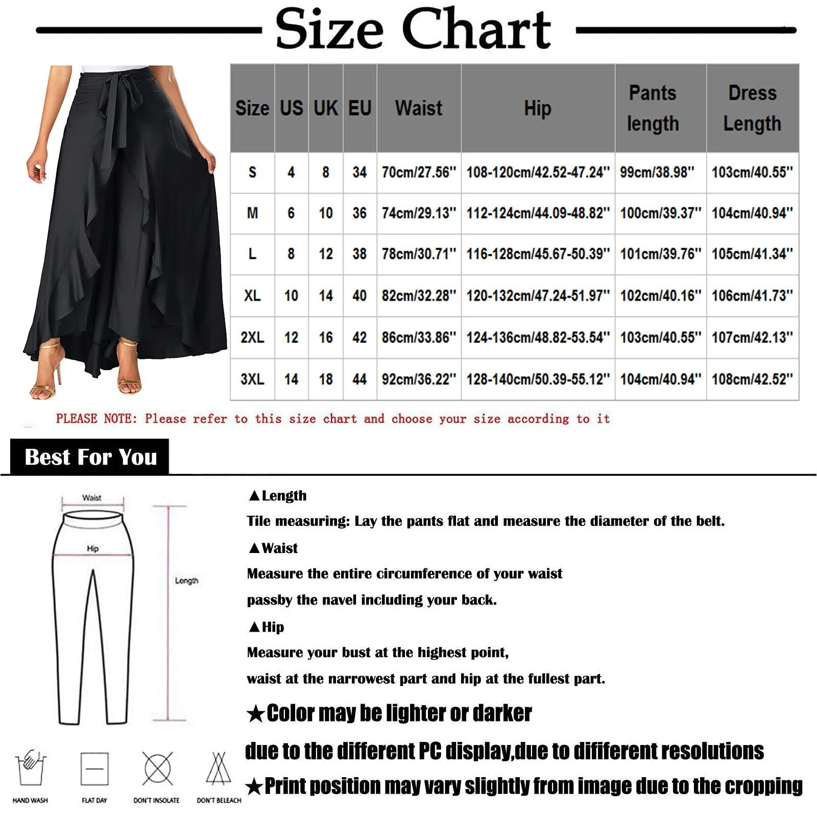 Funki Buys | Skirts | Women's Elegant Long Ruffled Skirt Pants