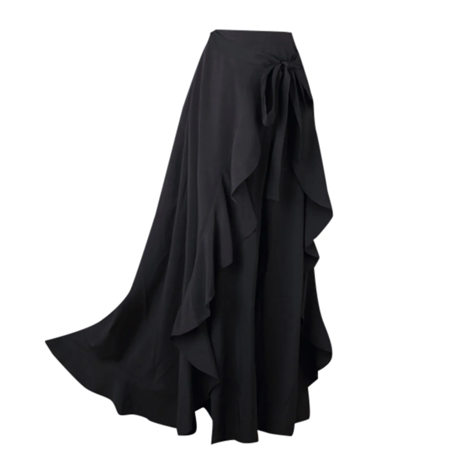 Funki Buys | Skirts | Women's Elegant Long Ruffled Skirt Pants