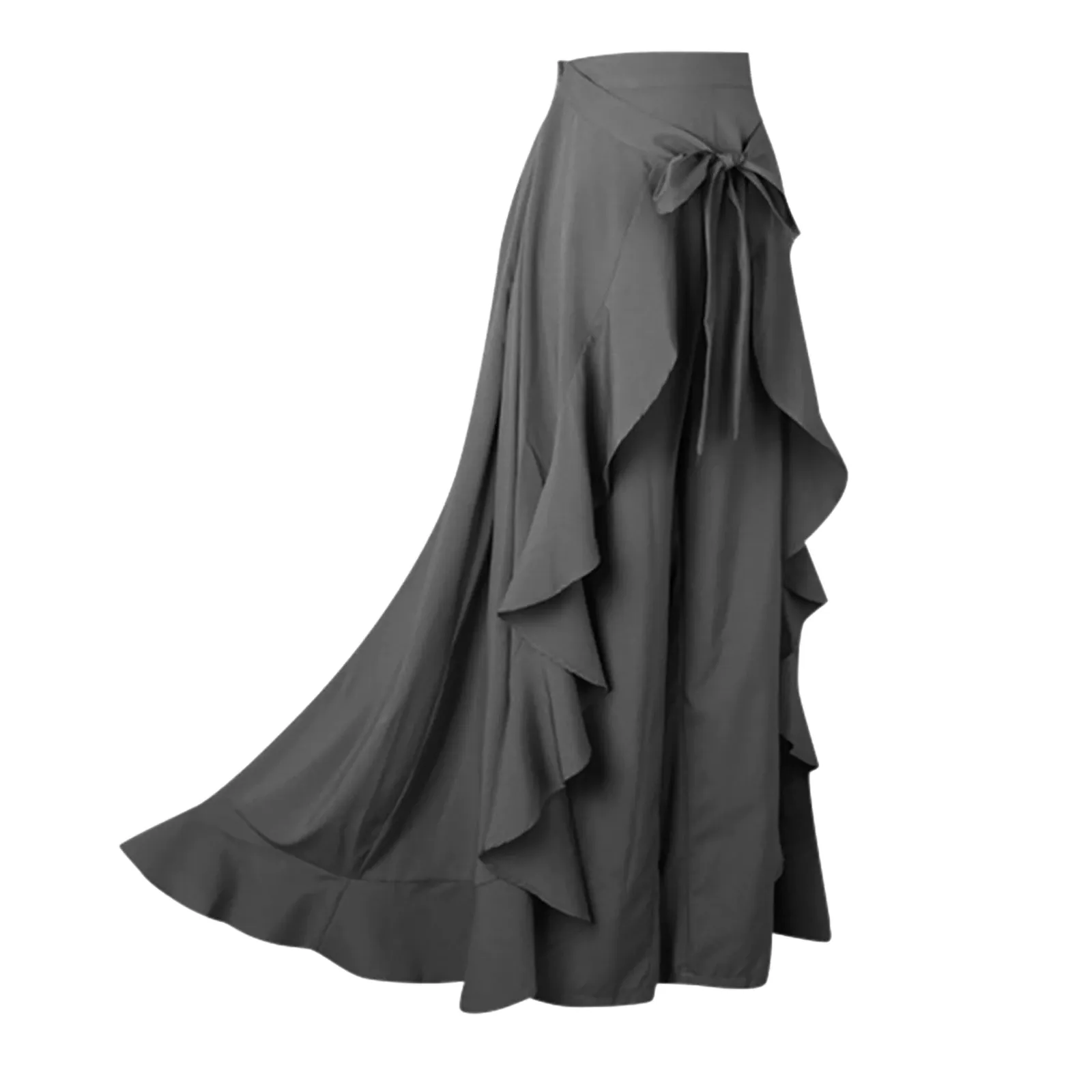 Funki Buys | Skirts | Women's Elegant Long Ruffled Skirt Pants