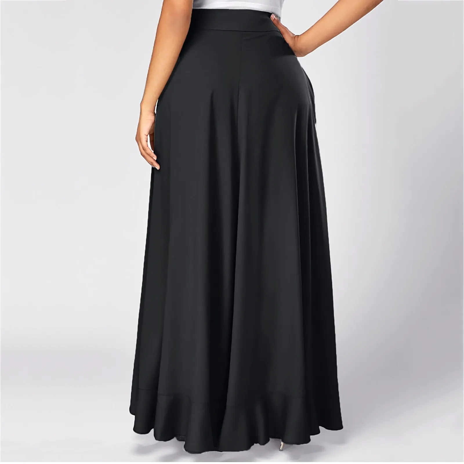 Funki Buys | Skirts | Women's Elegant Long Ruffled Skirt Pants