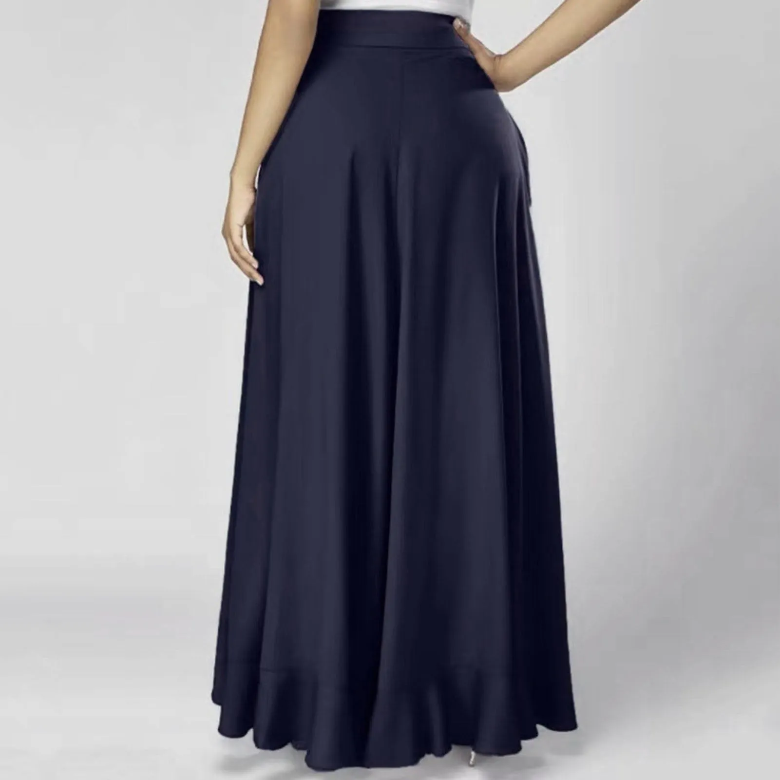 Funki Buys | Skirts | Women's Elegant Long Ruffled Skirt Pants