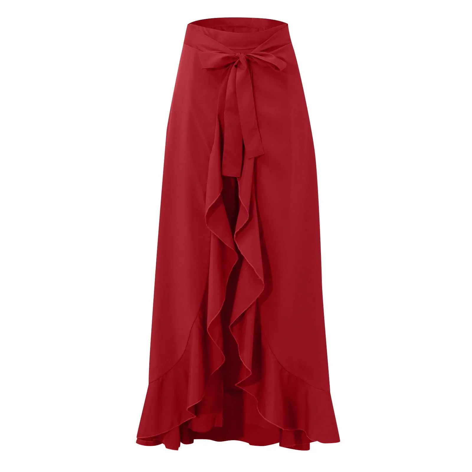 Funki Buys | Skirts | Women's Elegant Long Ruffled Skirt Pants