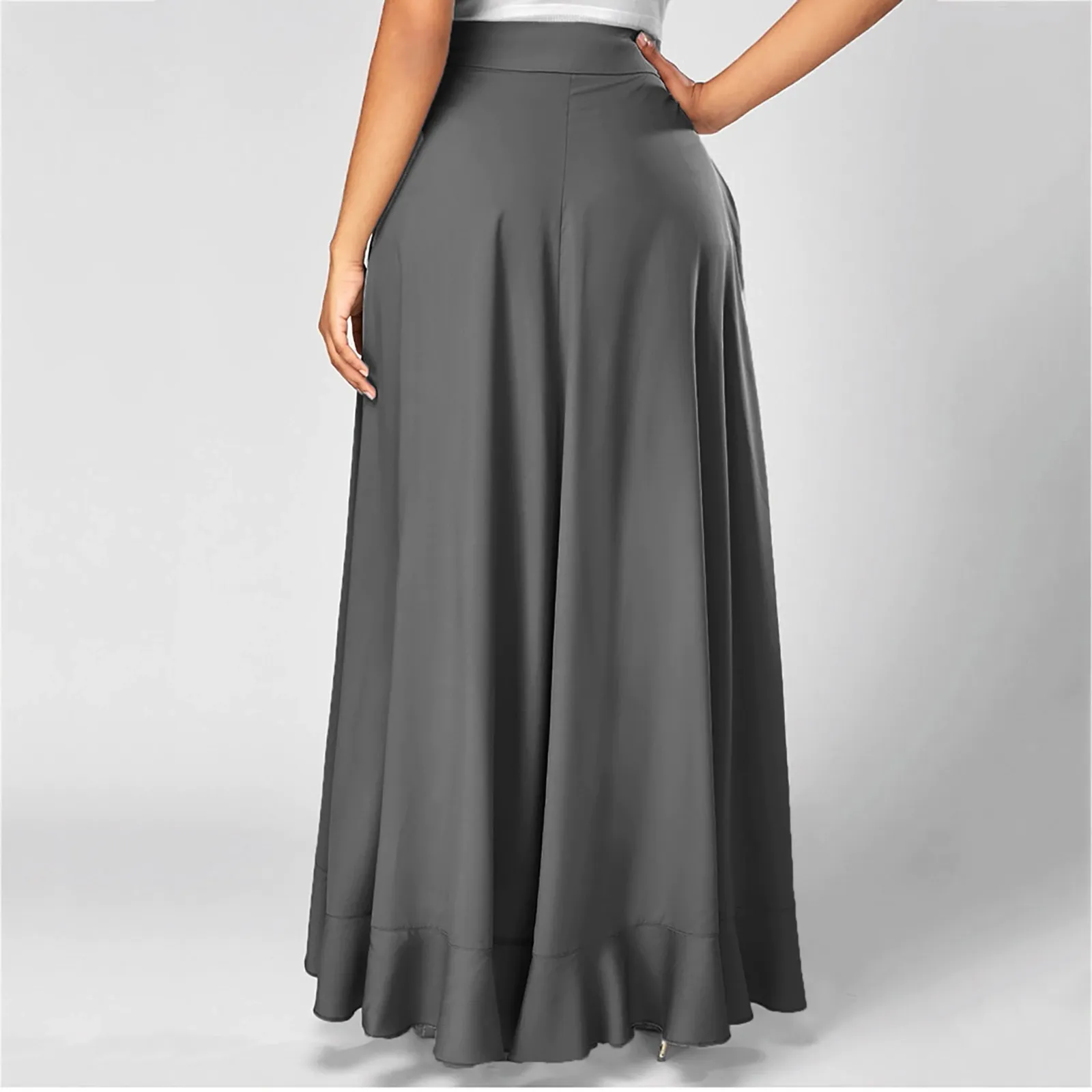Funki Buys | Skirts | Women's Elegant Long Ruffled Skirt Pants