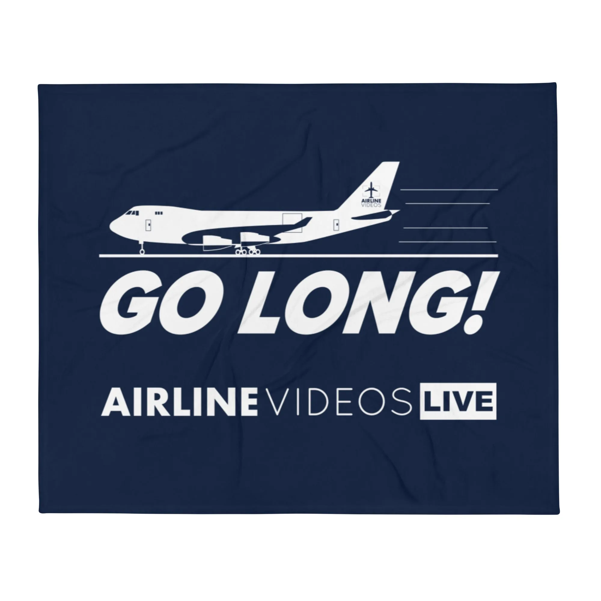 GO LONG (NAVY) Throw Blanket