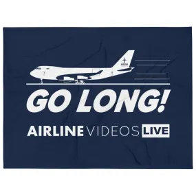GO LONG (NAVY) Throw Blanket