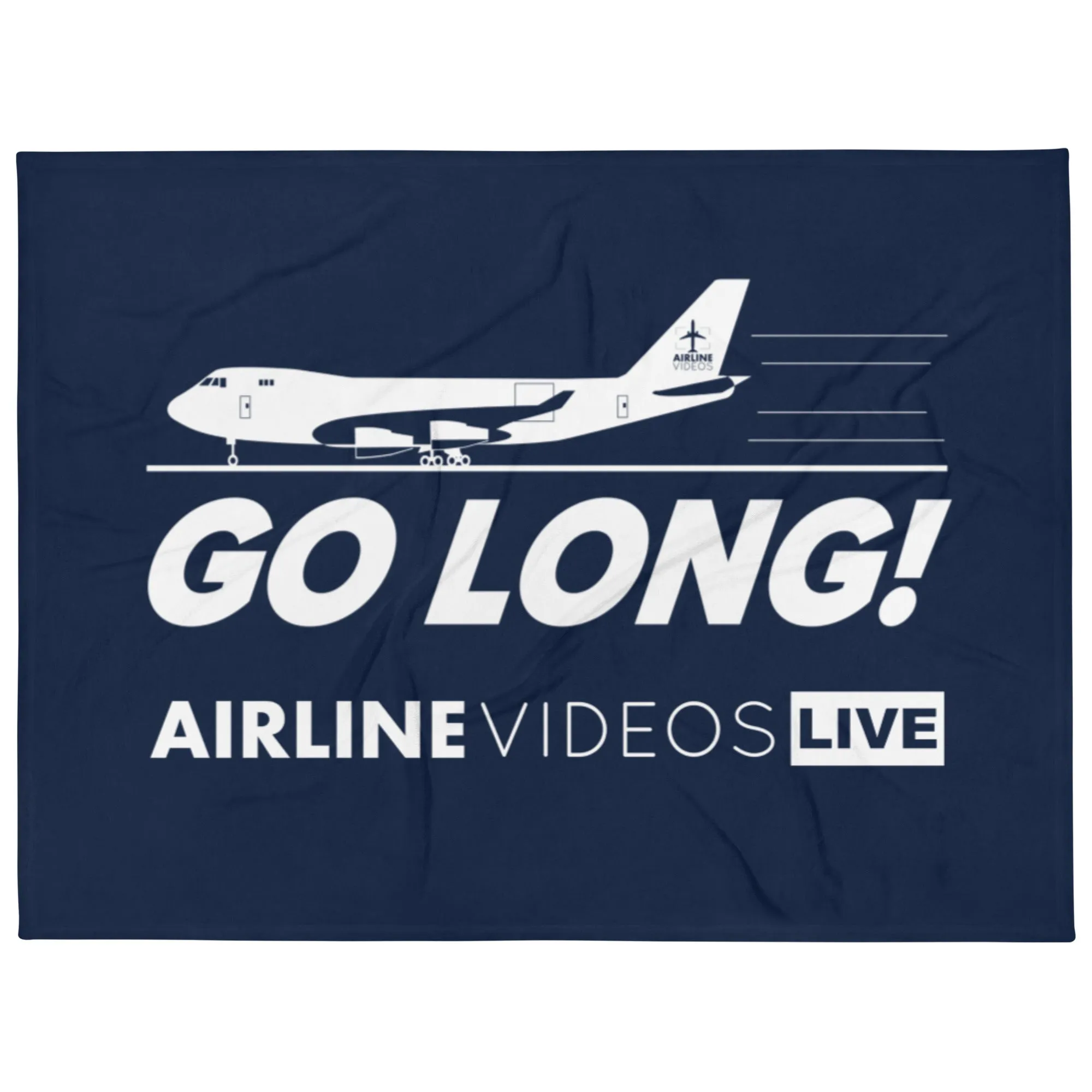 GO LONG (NAVY) Throw Blanket