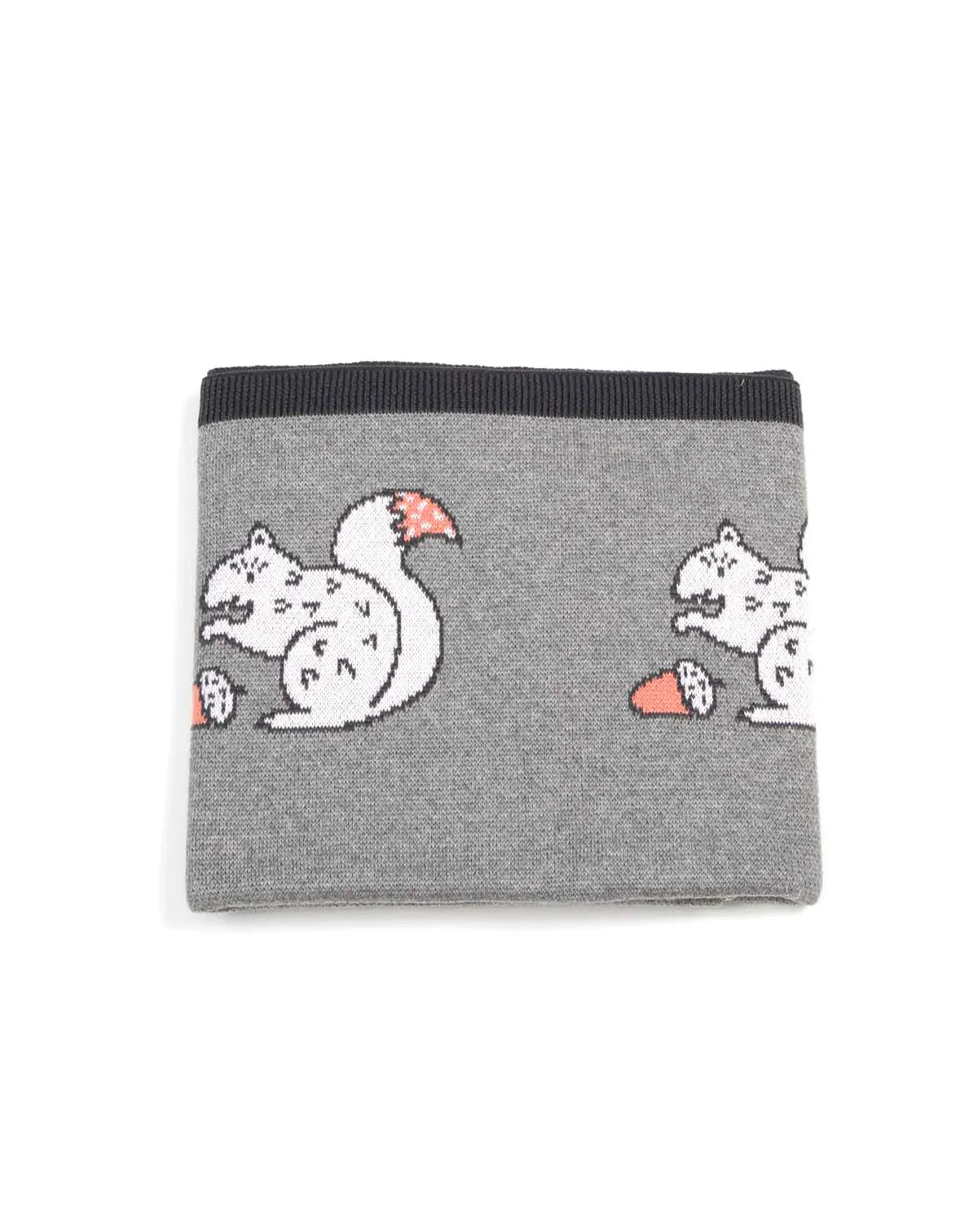 Grey Squirrel Indus Design Cotton Gift Boxed Baby Blanket